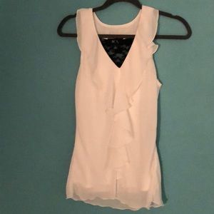 White and black blouse